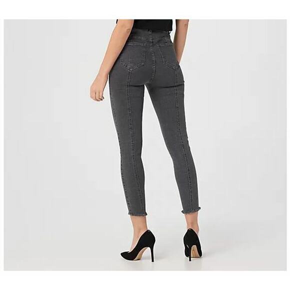 DU‎ JOUR NEW $90 High Rise Jeggings w/ Button Fly in Medium Gray Size 00 - Picture 2 of 4